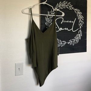 Plus Size Olive Bodysuit